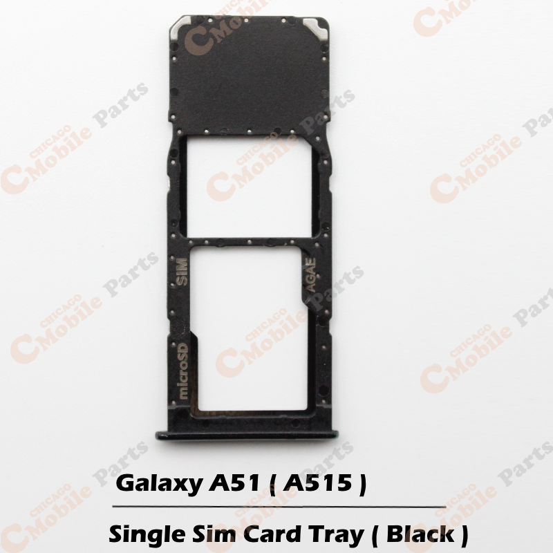 Galaxy A51 Single Sim Card Tray Holder ( A515 / Single / Prism Crush Black )