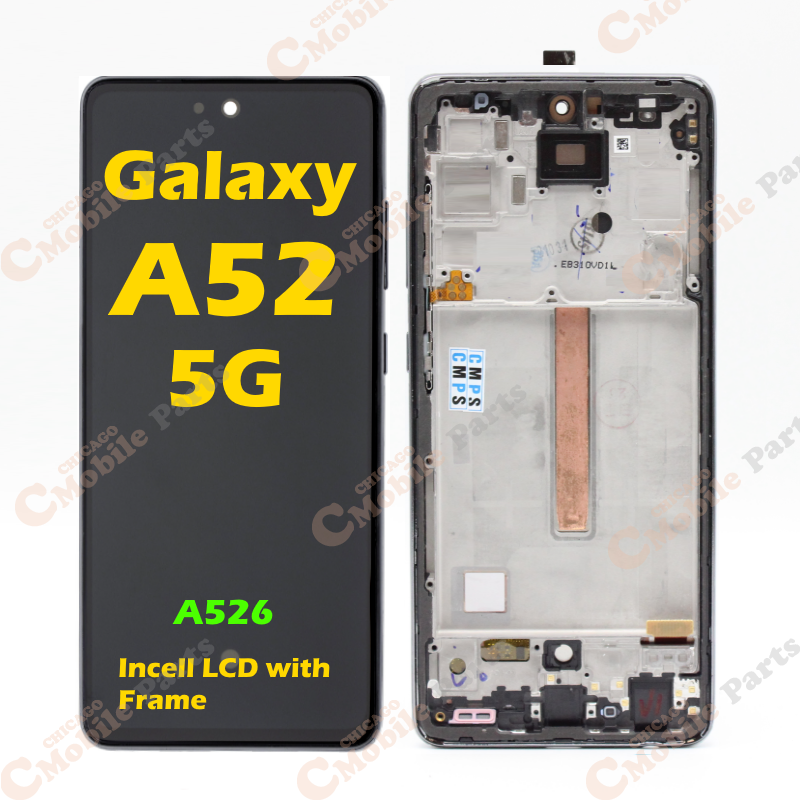 Galaxy A52 5G 2021 LCD Screen Assembly with Frame ( A526 / Incell / Awesome Black )