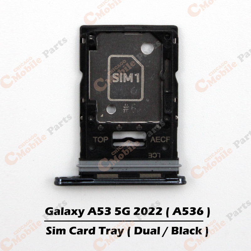 Galaxy A53 5G 2022 Dual Sim Card Tray Holder ( A536 / Dual / Black )