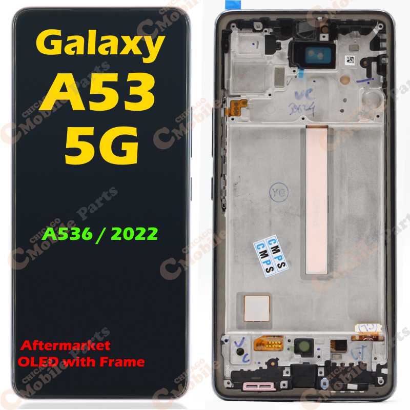 Galaxy A53 5G 2022 OLED LCD w/ Frame ( A536 / Black / Aftermarket )