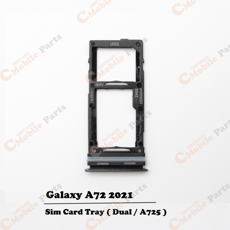 Galaxy A72 2021 Dual Sim Card Tray Holder ( A725 / Dual / Awesome Black )