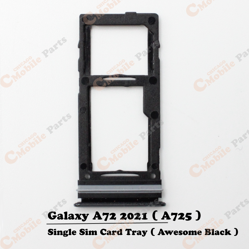Galaxy A72 2021 Single Sim Card Tray Holder ( A725 / Single / Awesome Black )