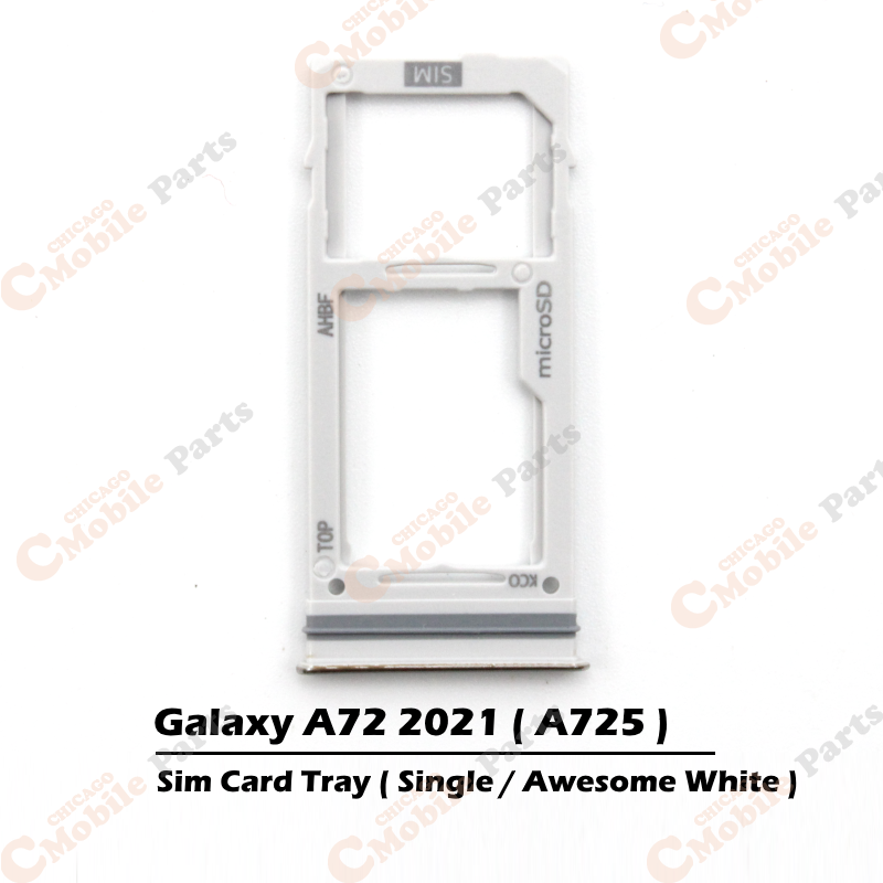 Galaxy A72 2021 Single Sim Card Tray Holder ( A725 / Single / Awesome White )