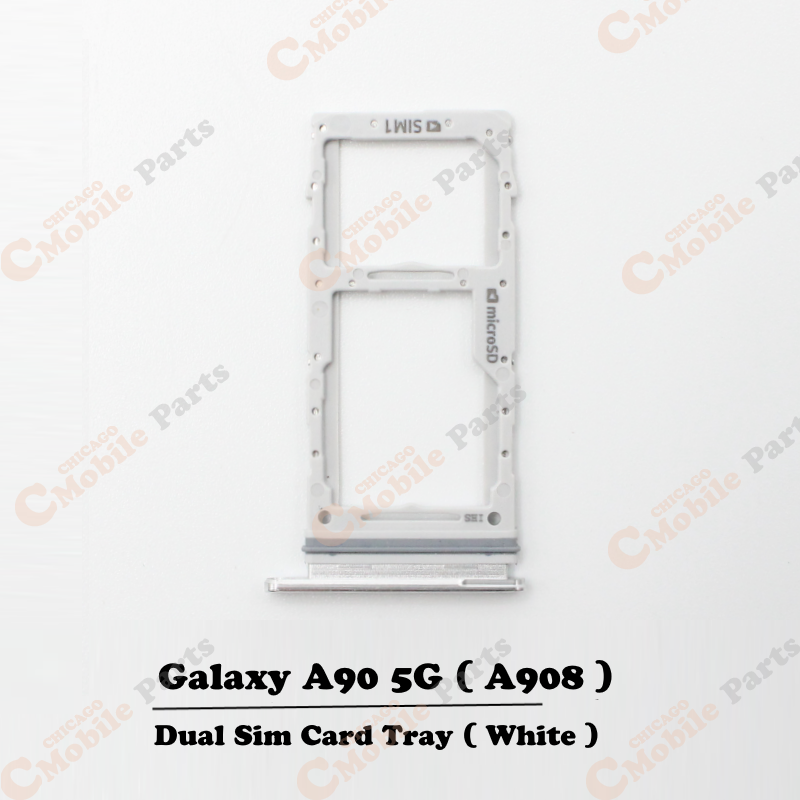 Galaxy A90 5G Dual Sim Card Tray Holder ( A908 / Dual / White )