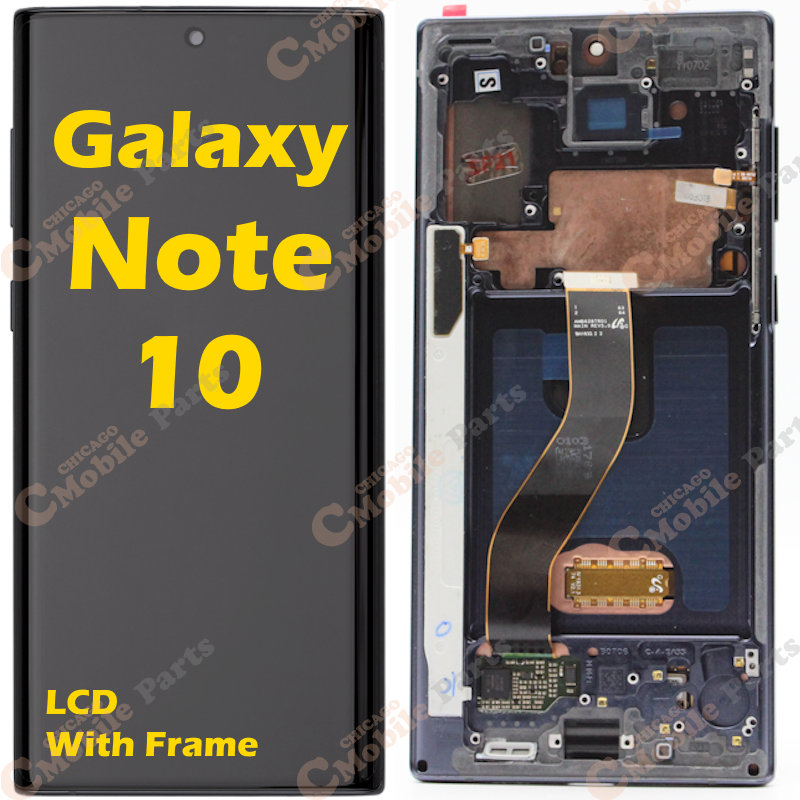 Galaxy Note 10 LCD Screen Assembly with Frame (N970 / Refurbished /  Black)