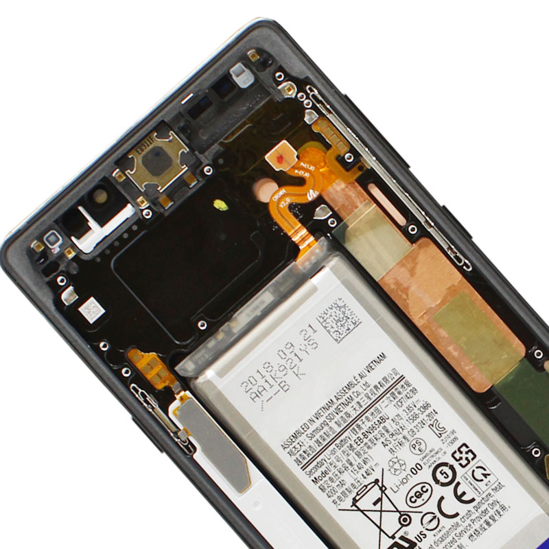 Galaxy Note 9 LCD Screen Assembly with Frame (Pre-installed Small Components) - ( OEM Grade / Midnight Black )