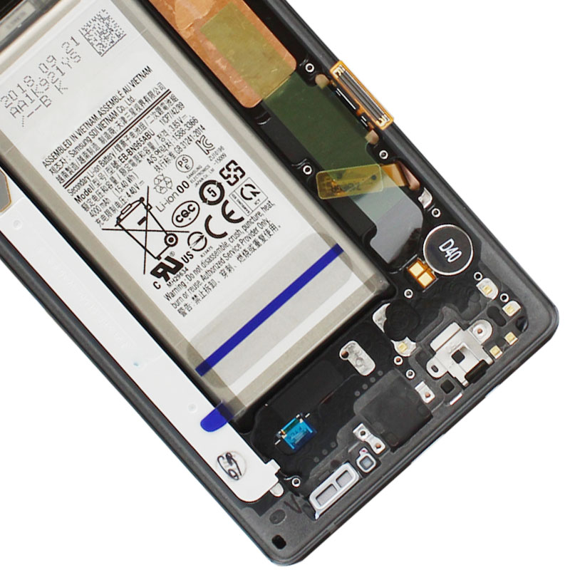 Galaxy Note 9 LCD Screen Assembly with Frame (Pre-installed Small Components) - ( OEM Grade / Midnight Black )