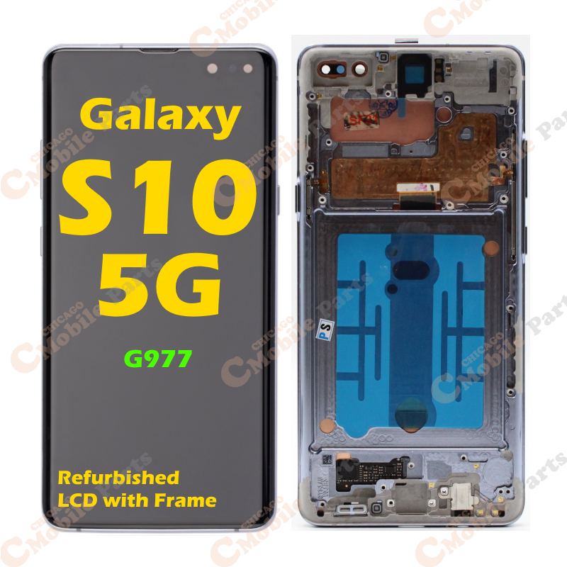 Galaxy S10 5G LCD Screen Assembly with Frame ( G977 / Majestic Black )