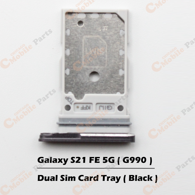 Galaxy S21 FE 5G Dual Sim Card Tray Holder ( G990 / Dual / Black )