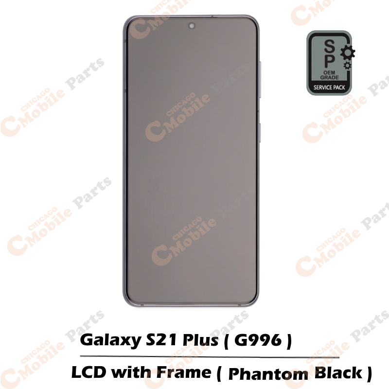 Galaxy S21 Plus OLED LCD Screen Assembly ( G996 / OEM / Refurbished / Phantom Black )