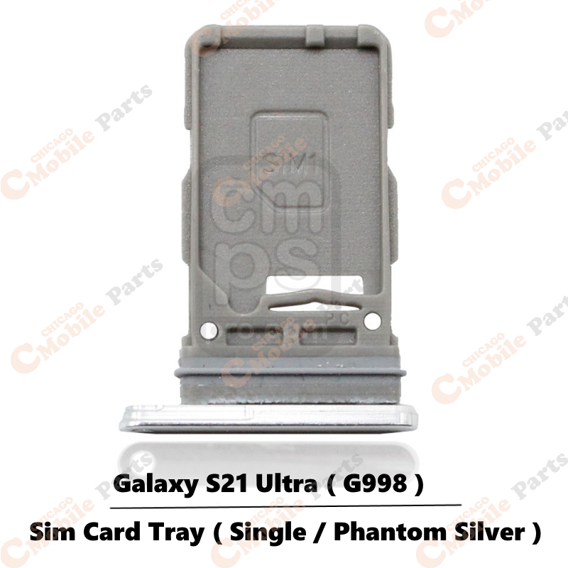 Galaxy S21 Ultra Sim Card Tray Holder ( Single / Phantom Silver )