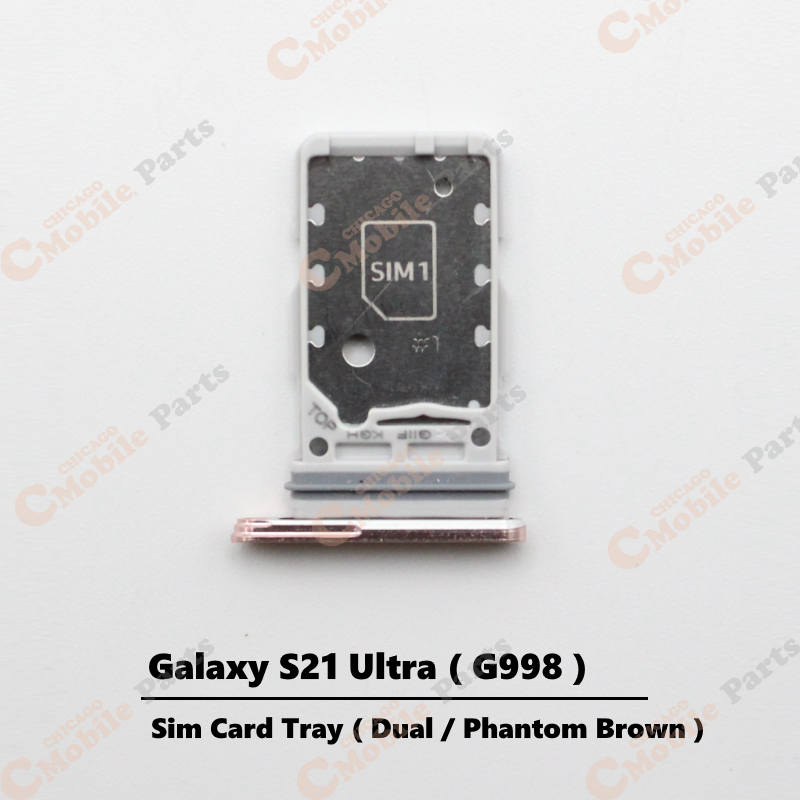 Galaxy S21 Ultra Dual Sim Card Tray Holder ( Dual / Phantom Brown )