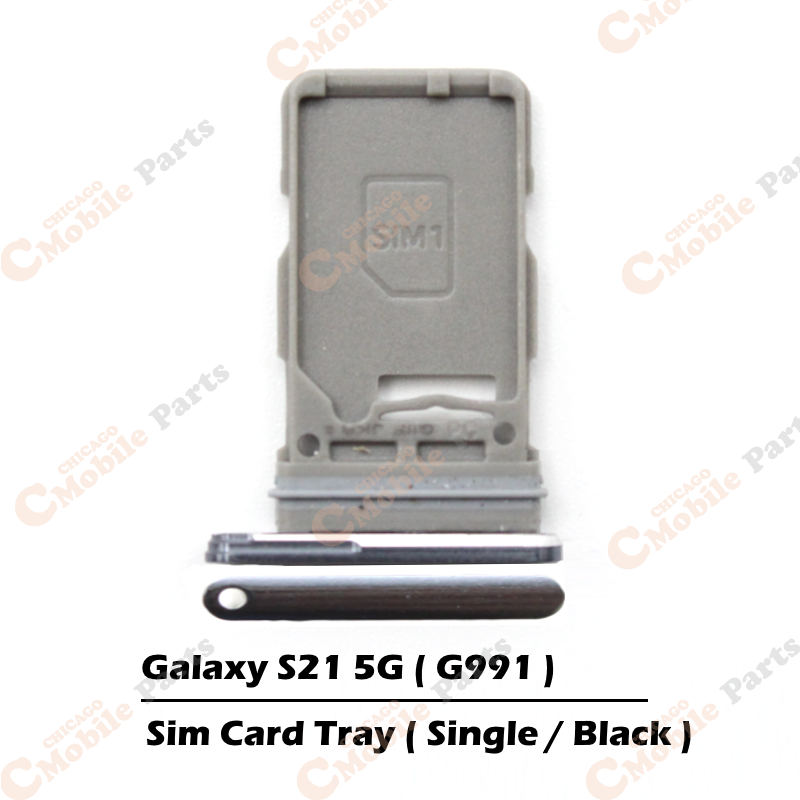 Galaxy S21 5G Single Sim Card Tray Holder ( Single / Phantom Black )
