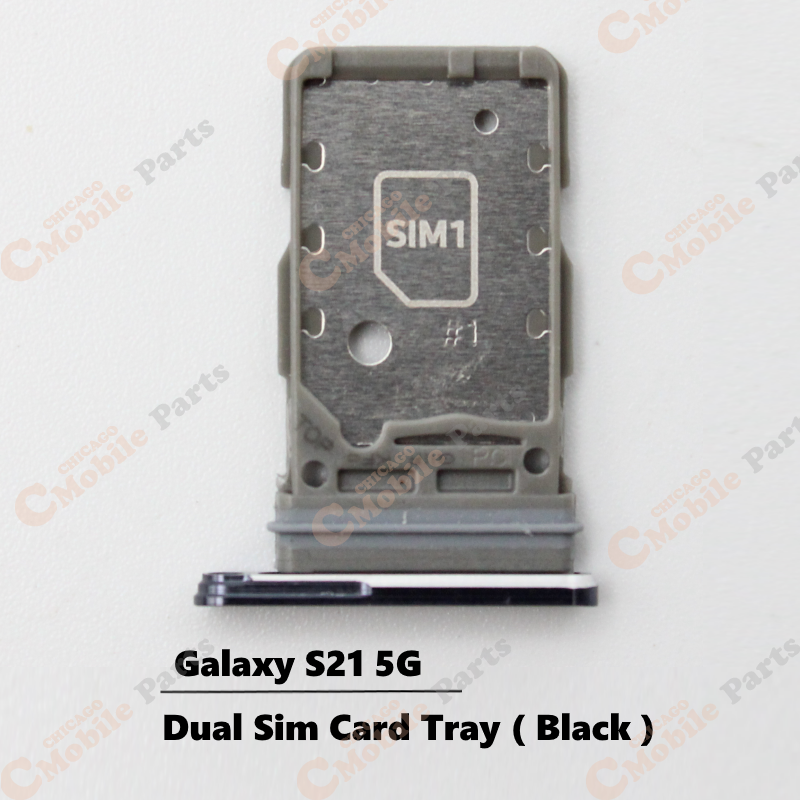 Galaxy S21 5G Dual Sim Card Tray Holder ( Dual / Phantom Black )
