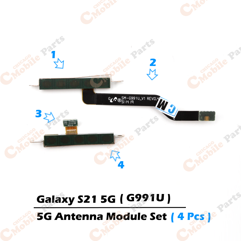 Galaxy S21 5G - 5G Antenna Flex Cable Module Set ( G991U / 4 Pcs )
