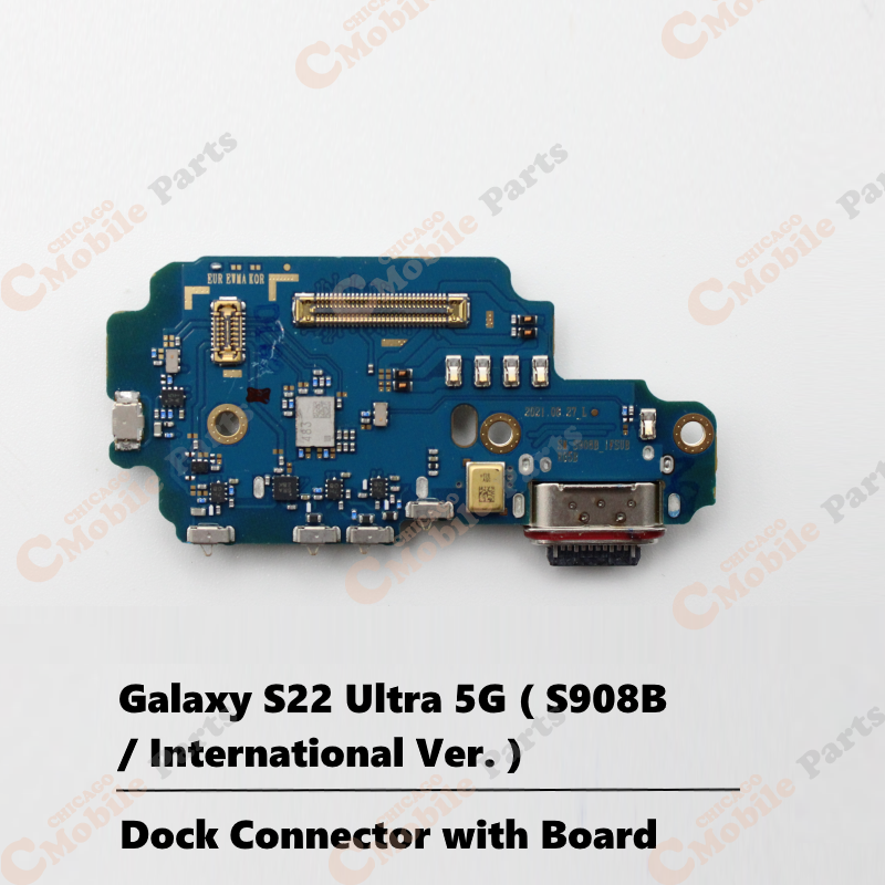 Galaxy S22 Ultra 5G Dock Connector Charging Port Board With Sim Card Reader ( S908B / International Version )