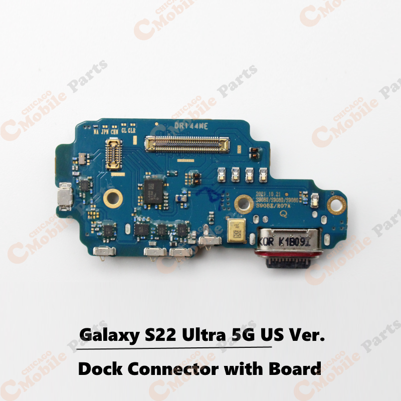 Galaxy S22 Ultra 5G Dock Connector Charging Port Board With Sim Card Reader ( S908U / US Version )