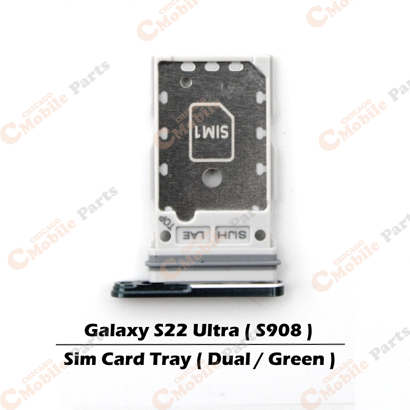 Galaxy S22 Ultra Dual Sim Card Tray Holder ( S908 / Dual / Green )