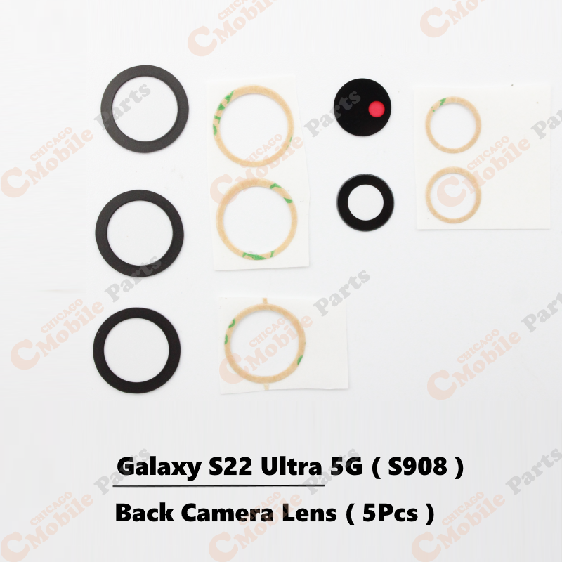 Galaxy S22 Ultra 5G Rear Back Camera Lens ( S908 / 5 Pcs )