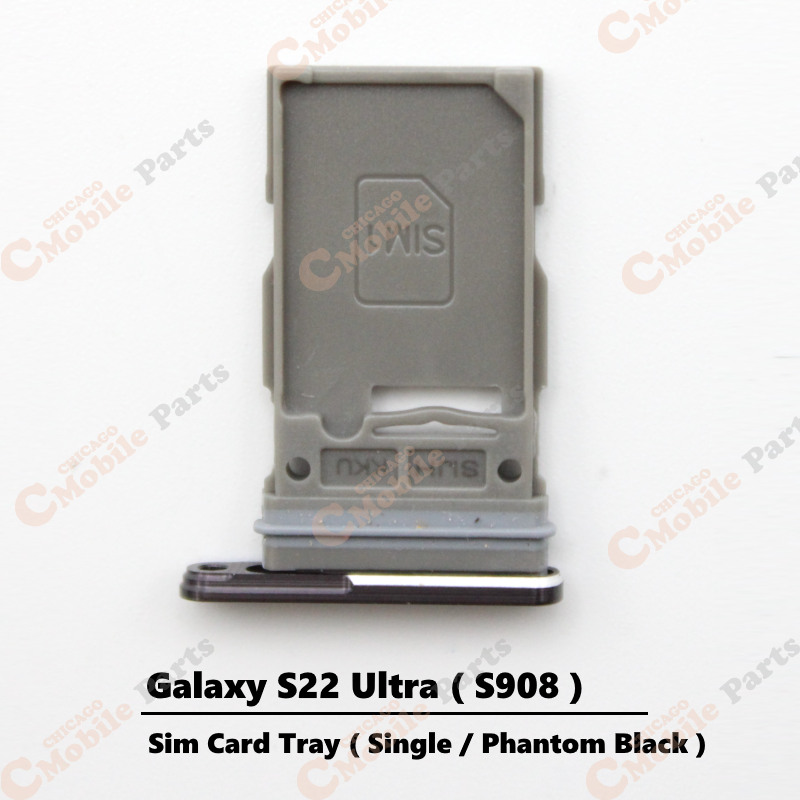 Galaxy S22 Ultra Single Sim Card Tray Holder ( S908 / Single / Phantom Black )