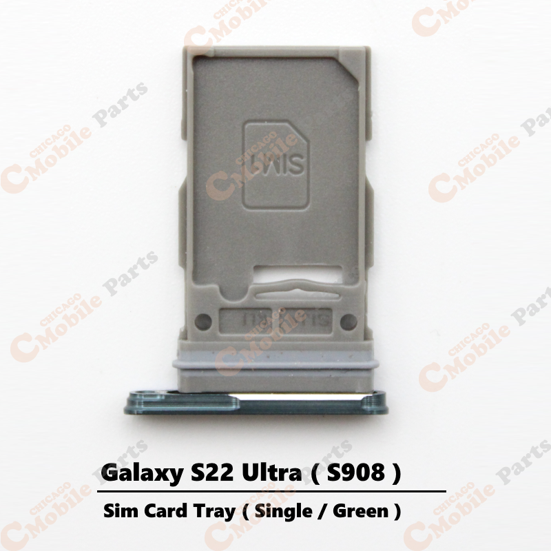 Galaxy S22 Ultra Single Sim Card Tray Holder ( S908 / Single / Green )