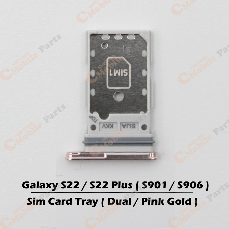Galaxy S22 / S22 Plus Dual Sim Card Tray Holder ( S901 / S906  / Pink Gold )