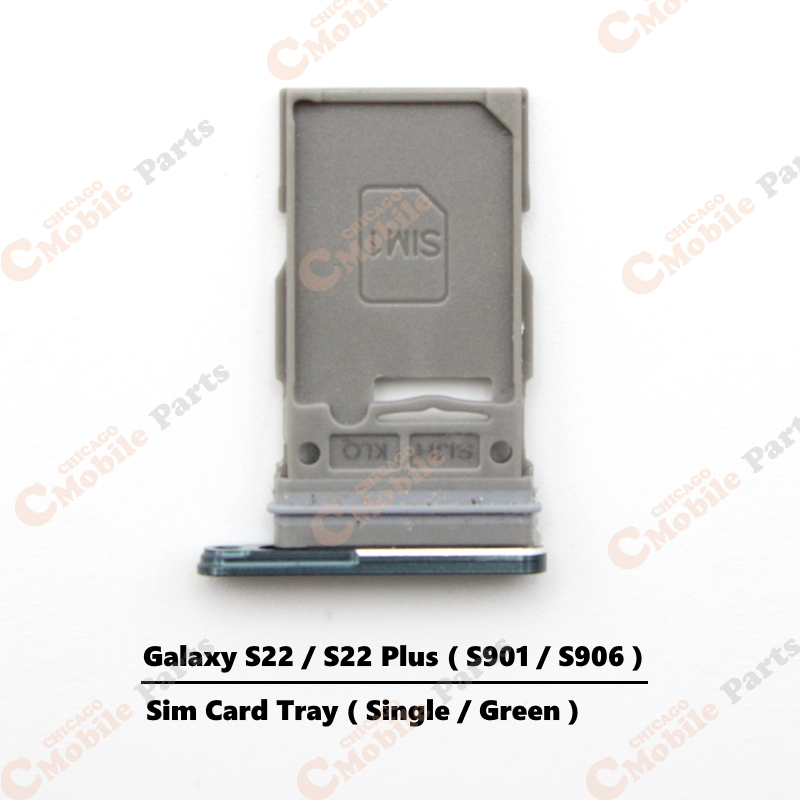 Galaxy S22 / S22 Plus Single Sim Card Tray Holder ( S901 / S906 / Single / Green )