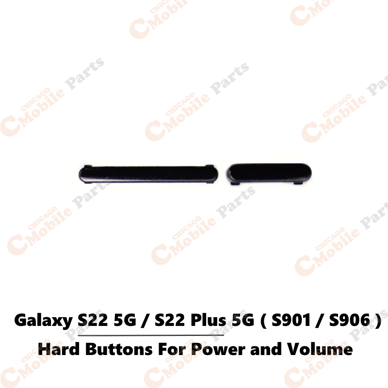 Galaxy S22 5G / S22 Plus 5G Hard Buttons For Power and Volume ( S901 / S906 / Phantom Black )