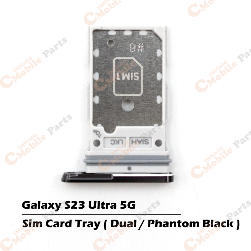 Galaxy S23 Ultra 5G Dual Sim Card Tray Holder ( S918 / Dual / Phantom Black )