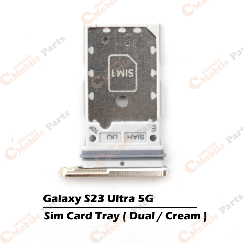 Galaxy S23 Ultra 5G Dual Sim Card Tray Holder ( S918 / Dual / Cream )