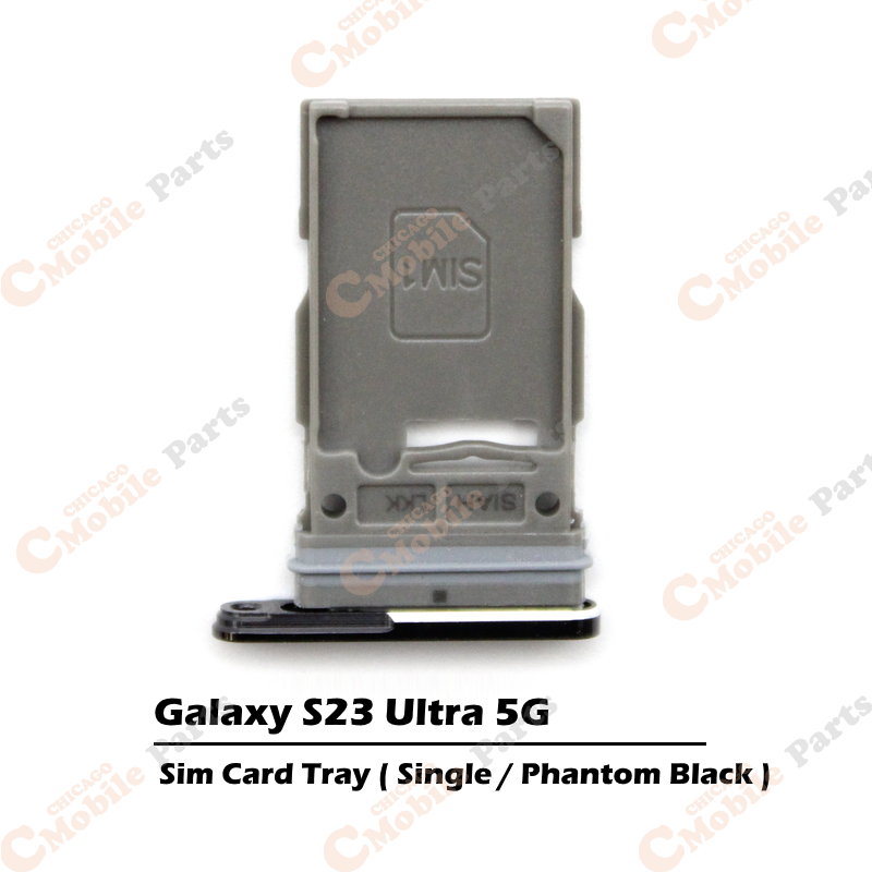 Galaxy S23 Ultra 5G Single Sim Card Tray Holder ( S918 / Single / Phantom Black )