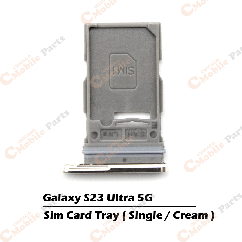 Galaxy S23 Ultra 5G Single Sim Card Tray Holder ( S918 / Single / Cream )