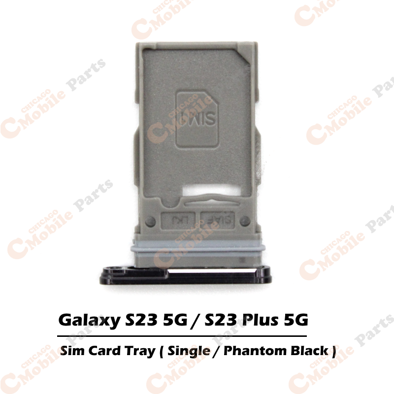 Galaxy S23 5G / S23 Plus 5G Single Sim Card Tray Holder ( S911 / S916 / Single ) - Phantom Black