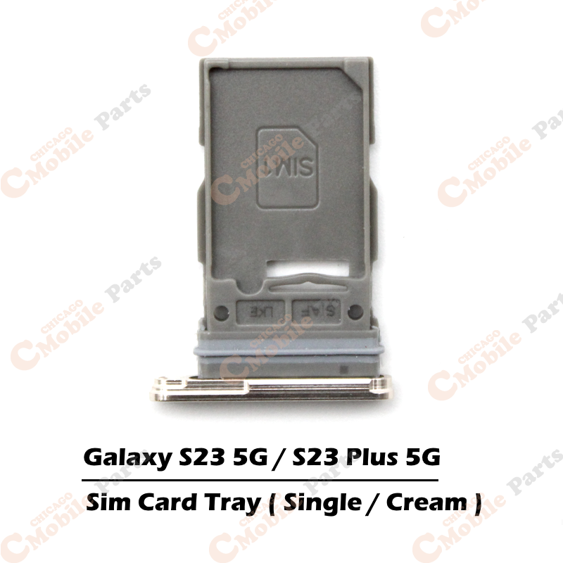 Galaxy S23 5G / S23 Plus 5G Single Sim Card Tray Holder ( S911 / S916 / Single ) - Cream