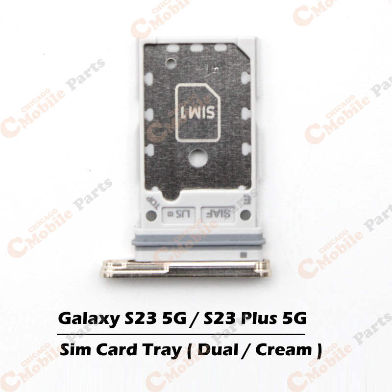 Galaxy S23 5G / S23 Plus 5G Dual Sim Card Tray Holder ( S911 / S916 / Dual ) - Cream