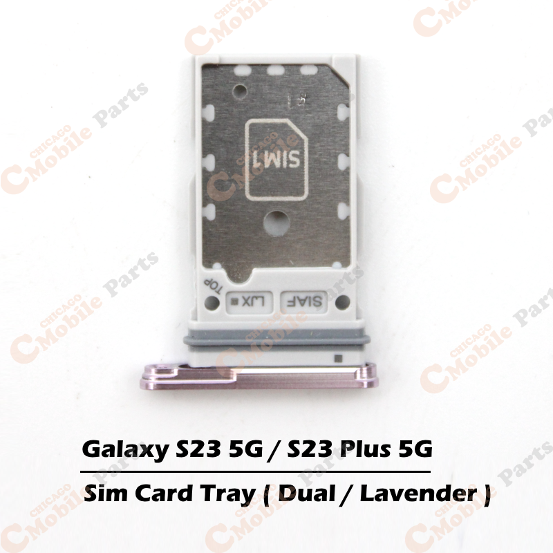 Galaxy S23 5G / S23 Plus 5G Dual Sim Card Tray Holder ( S911 / S916 / Dual ) - Lavender