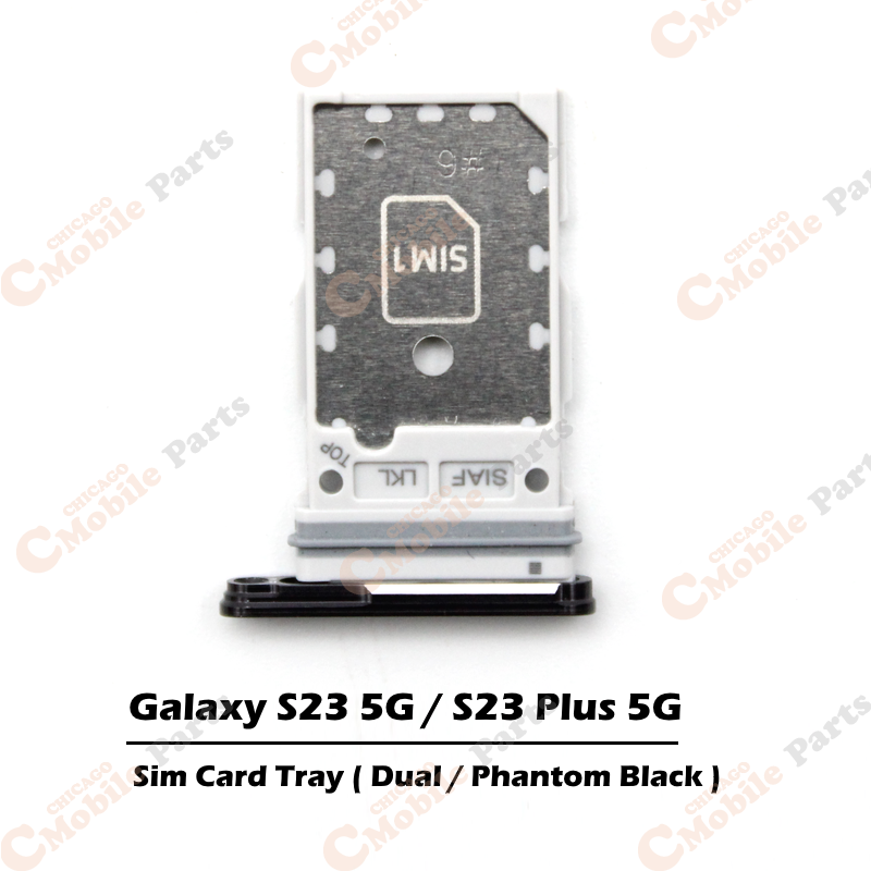 Galaxy S23 5G / S23 Plus 5G Dual Sim Card Tray Holder ( S911 / S916 / Dual ) - Phantom Black