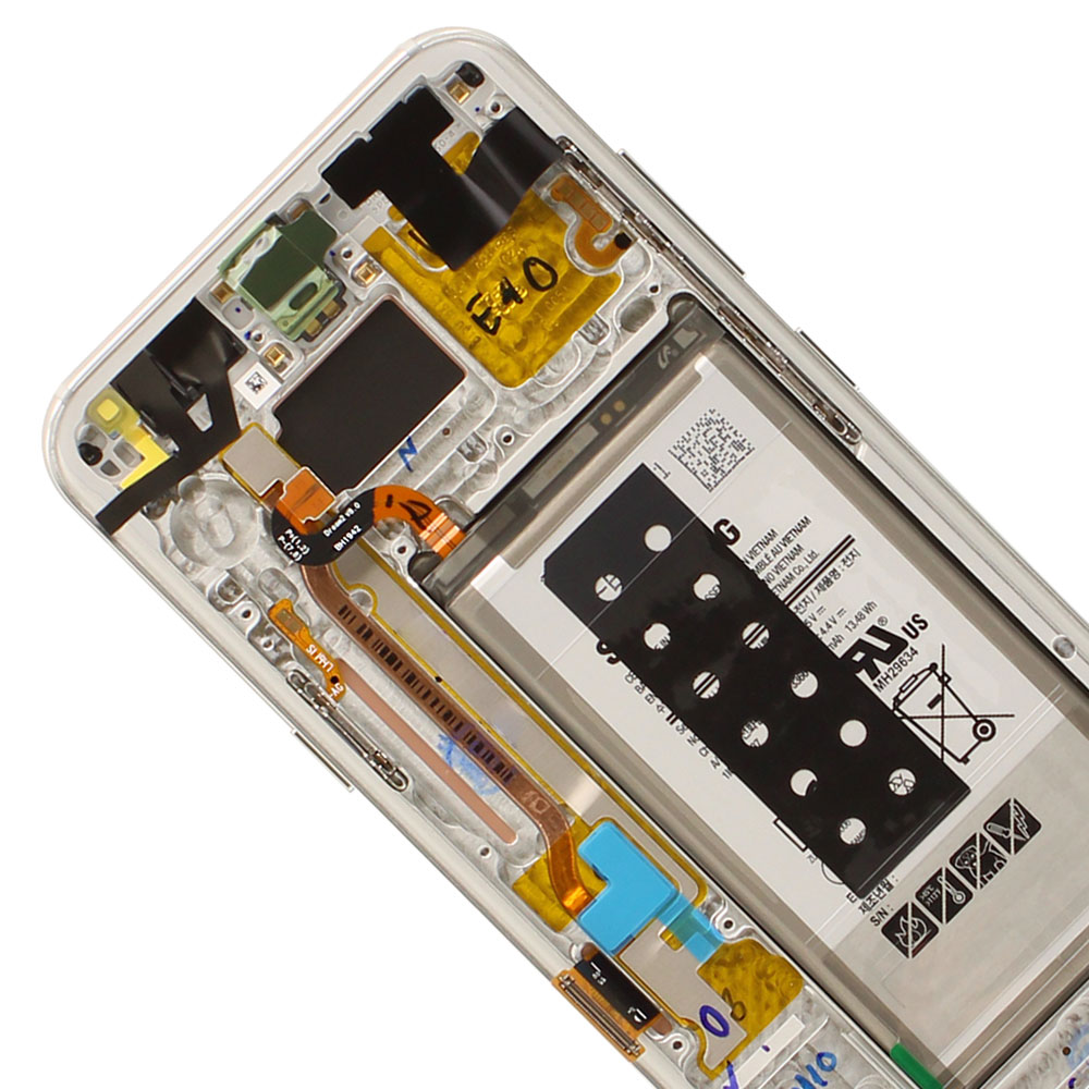Galaxy S8 Plus LCD Screen Assembly with Frame (Pre-installed Small Components) - ( OEM Grade / Arctic Silver )