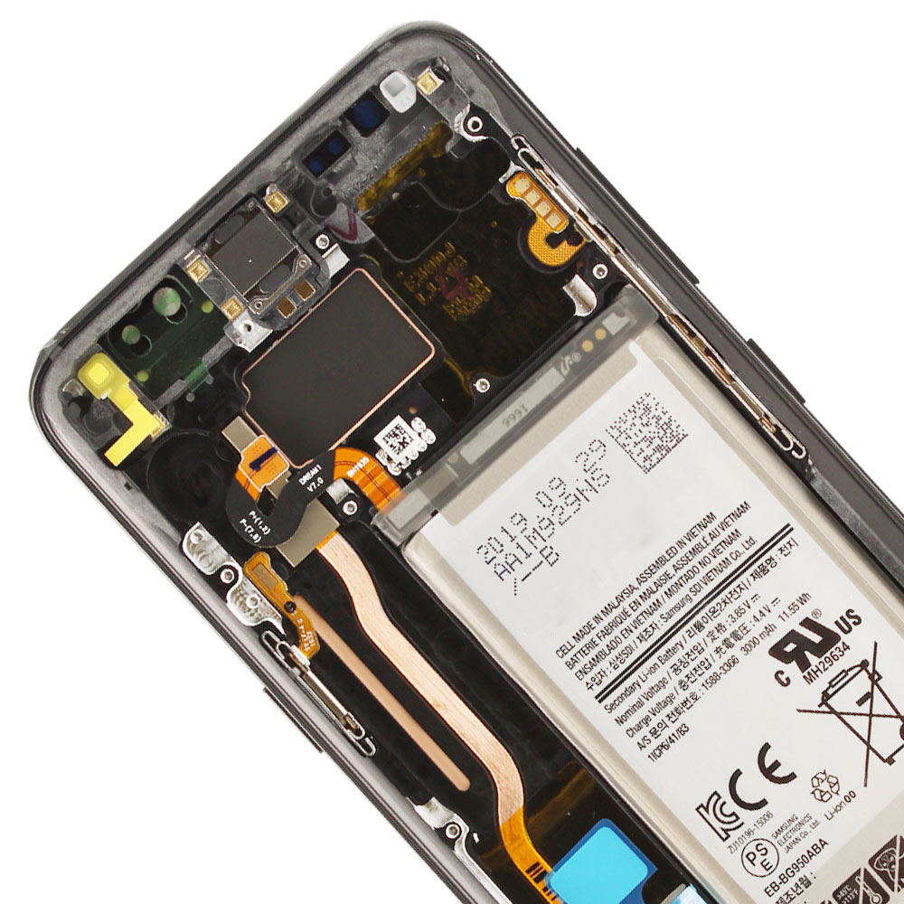 Galaxy S8 LCD Screen Assembly with Frame (Pre-installed Small Components) - ( OEM Grade / Midnight Black )