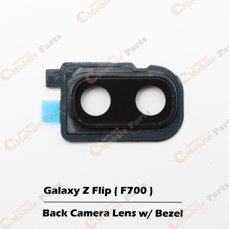 Galaxy Z Flip Rear Back Camera Lens with Bezel  ( F700 / Black )