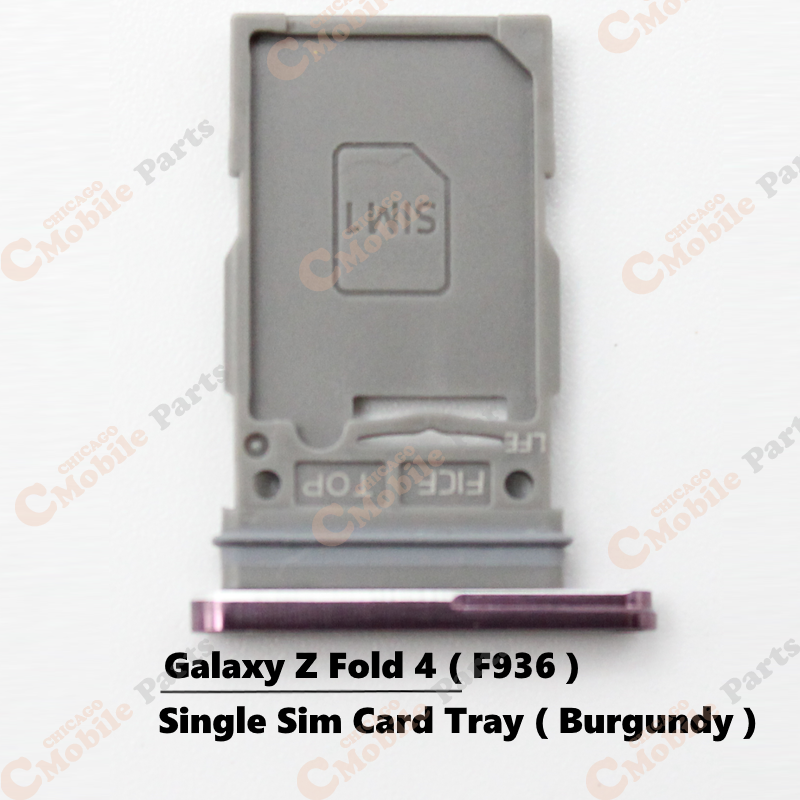 Galaxy Z Fold 4 5G Single Sim Card Tray Holder ( F936 / Single /  Burgundy )