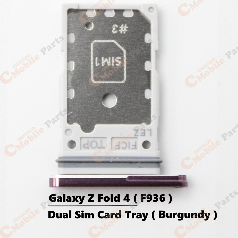 Galaxy Z Fold 4 Dual Sim Card Tray Holder ( F936 / Burgundy / Dual )