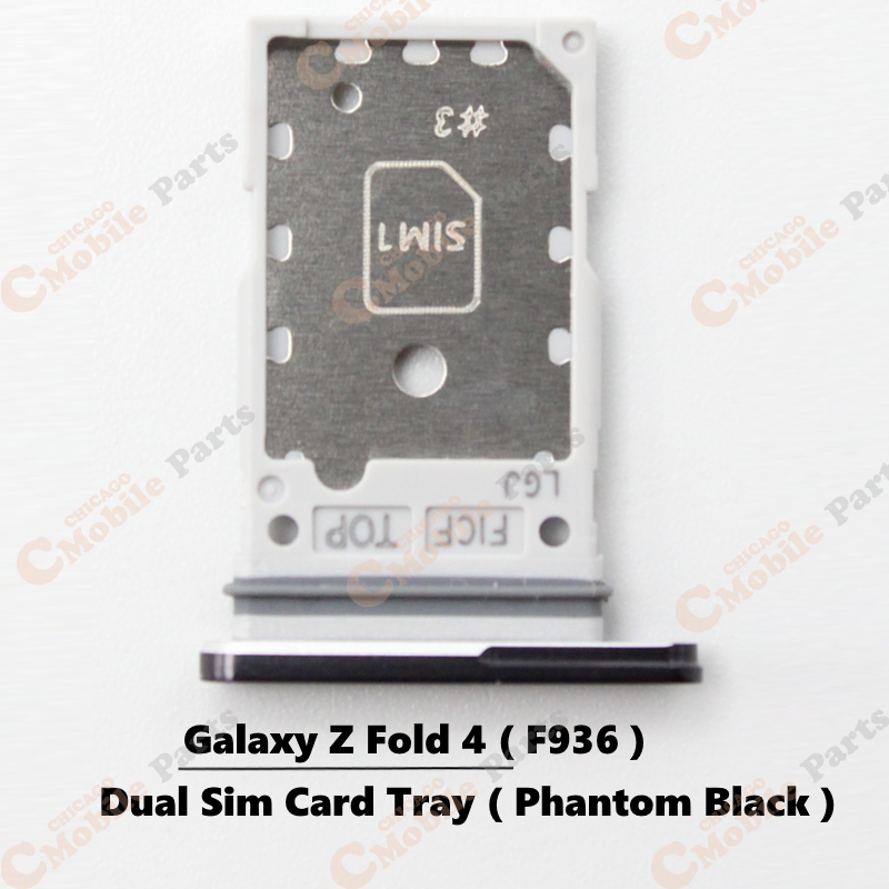 Galaxy Z Fold 4 Dual Sim Card Tray Holder ( F936 / Phantom Black / Dual )