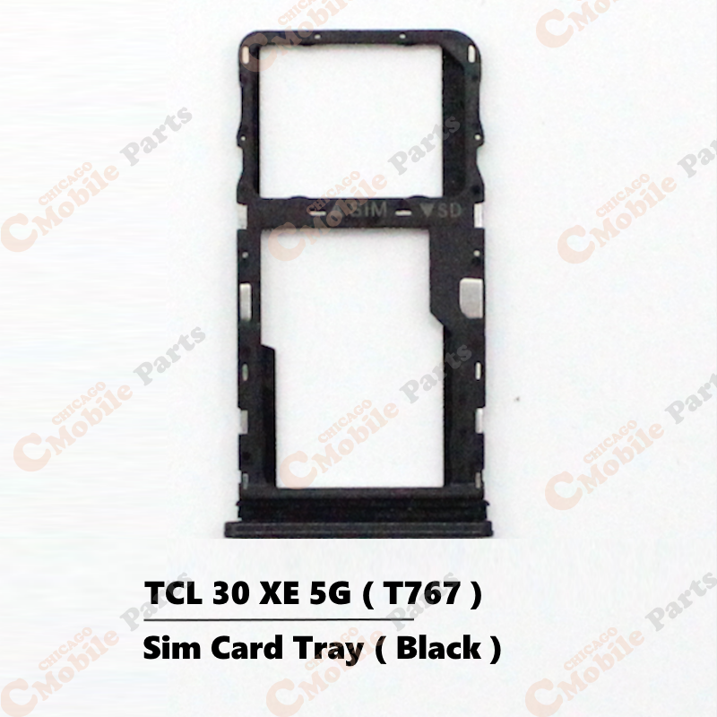 TCL 30 XE 5G Sim Card Tray ( T767 / Black )