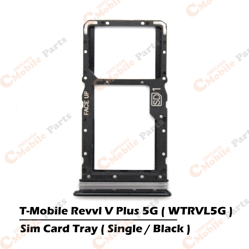 T-Mobile Revvl V Plus 5G Single Sim Card Tray Holder ( WTRVL5G / Black )