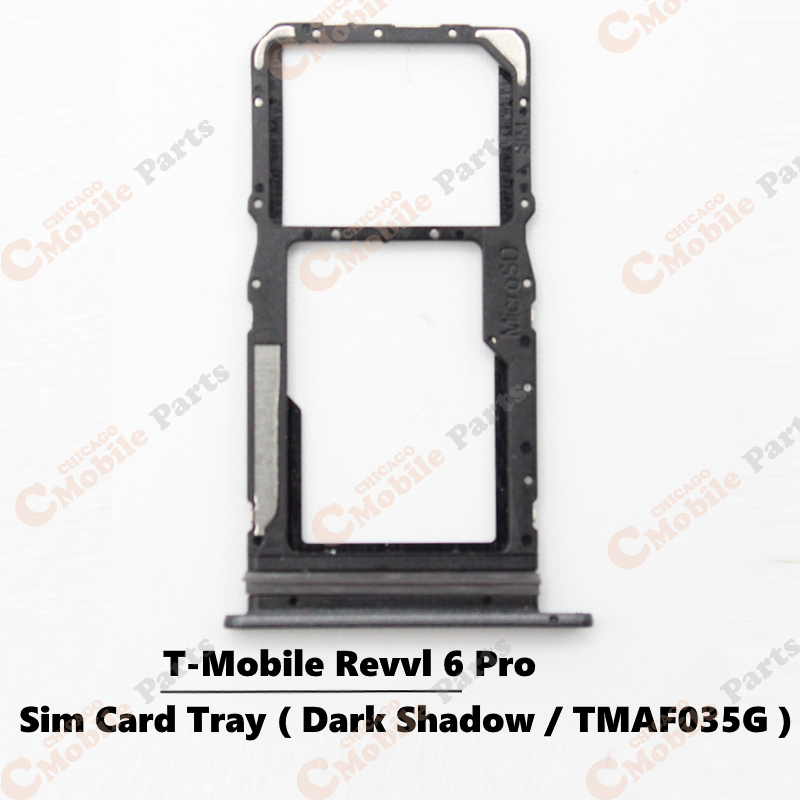 T-Mobile Revvl 6 Pro Sim Card Tray ( TMAF035G / Dark Shadow )