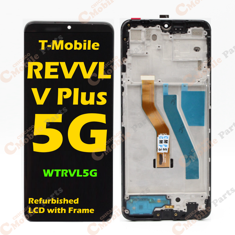 T-Mobile Revvl V Plus 5G LCD Assembly with Frame ( WTRVL5G / Refurbished LCD )