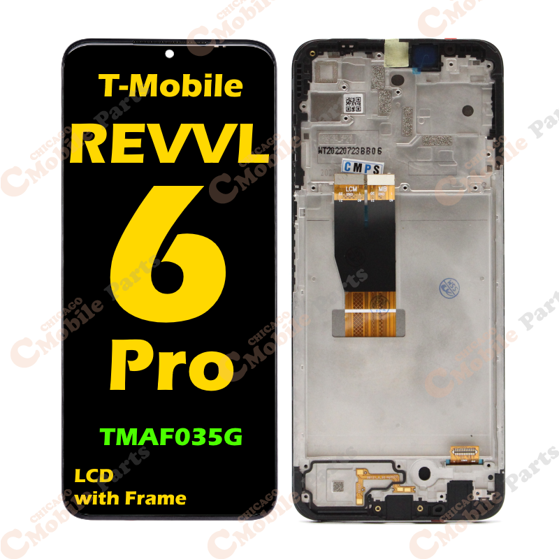 T-Mobile Revvl 6 Pro LCD Screen Assembly with Frame ( TMAF035G )
