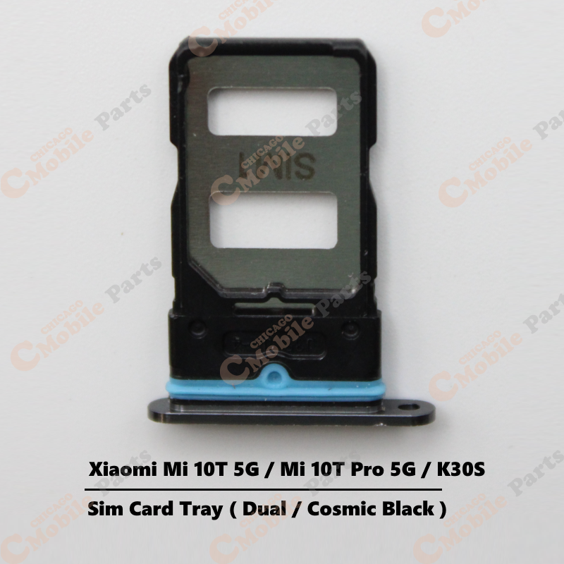 Xiaomi Mi 10T 5G / Mi 10T Pro 5G / K30S Dual Sim Card Tray Holder ( Dual / Cosmic Black )