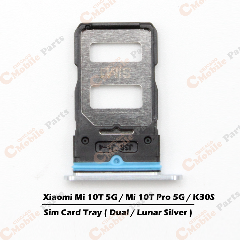 Xiaomi Mi 10T 5G / Mi 10T Pro 5G / K30S Dual Sim Card Tray Holder ( Dual / Lunar Silver )